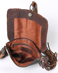 OHLAY KBG280 Cross Body Hand Tooled Hair-On Genuine Leather women bag western handbag purse