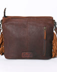 OHLAY KBG283 Cross Body Hand Tooled Upcycled Wool Genuine Leather women bag western handbag purse