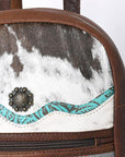 OHLAY SKBG284 Backpack Upcycled Wool Embossed Hair-On Genuine Leather women bag western handbag purse