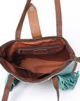 OHLAY KBG285 TOTE Embossed Hair-on Genuine Leather women bag western handbag purse