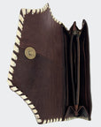 OHLAY WALLET Hand Tooled Hair-on Genuine Leather women bag western handbag purse