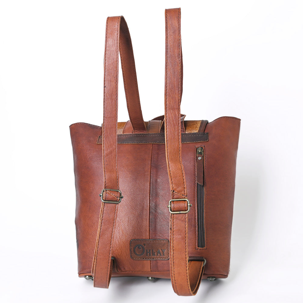 OHLAY KBG298 Backpack Hair-On Genuine Leather women bag western handbag purse