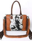 OHLAY KBG301 TOTE Embossed Hair-on Genuine Leather women bag western handbag purse
