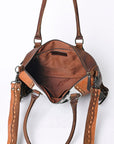 OHLAY KBG301 TOTE Embossed Hair-on Genuine Leather women bag western handbag purse