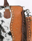 OHLAY KBG301 TOTE Embossed Hair-on Genuine Leather women bag western handbag purse