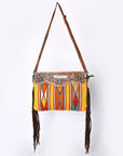 OHLAY KBG302 Clutch Hand Tooled Upcycled Wool Genuine Leather women bag western handbag purse