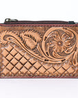 OHLAY KBG309 Coin Purse Hand Tooled Hair-On Genuine Leather women bag western handbag purse