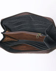 OHLAY KBG310 Coin Purse Embossed Hair-On Genuine Leather women bag western handbag purse