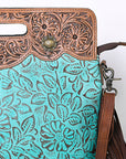 OHLAY KBG314 Clutch Hand Tooled Embossed Genuine Leather women bag western handbag purse
