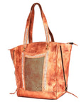Never Mind Nmbgm135B Tote Vintage Handmade Genuine Cowhide Leather Women Bag Western Handbag Purse