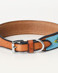 Hilason Western Style Heavy Duty Beaded American Leather Pet Dog Collar
