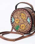 American Darling Canteen Hand Tooled Genuine Leather Women Bag Western Handbag Purse