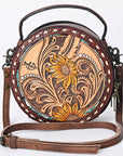 American Darling Canteen Hand Tooled Genuine Leather Women Bag Western Handbag Purse