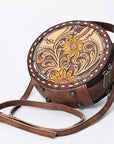 American Darling Canteen Hand Tooled Genuine Leather Women Bag Western Handbag Purse