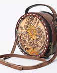 American Darling Canteen Hand Tooled Genuine Leather Women Bag Western Handbag Purse