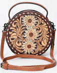 American Darling Canteen Hand Tooled Genuine Leather Women Bag Western Handbag Purse