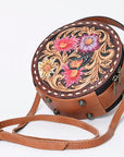 American Darling Canteen Hand Tooled Genuine Leather Women Bag Western Handbag Purse