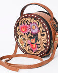 American Darling Canteen Hand Tooled Genuine Leather Women Bag Western Handbag Purse