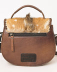 American Darling ADBG1221 Hand Tooled Hair-On Genuine Leather Women Bag Western Handbag Purse