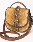 American Darling ADBG1221 Hand Tooled Hair-On Genuine Leather Women Bag Western Handbag Purse