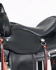 Hilason Western Horse Wide Gullet Trail BlackAmerican Leather Saddle