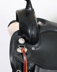 Hilason Western Horse Wide Gullet Trail BlackAmerican Leather Saddle