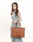 OHLAY KBG322B TOTE Hand Tooled Genuine Leather women bag western handbag purse