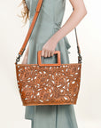OHLAY KBG324B TOTE Hand Tooled Genuine Leather women bag western handbag purse