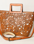 OHLAY KBG324B TOTE Hand Tooled Genuine Leather women bag western handbag purse