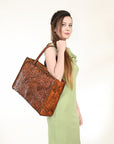 OHLAY KBG334A TOTE Hand Tooled Genuine Leather women bag western handbag purse