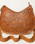 OHLAY KBG342 Cross Body Hand Tooled Genuine Leather women bag western handbag purse