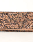 OHLAY WALLET Hand Tooled Genuine Leather women bag western handbag purse