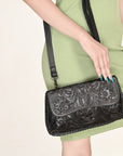 OHLAY WALLET Hand Tooled Genuine Leather women bag western handbag purse