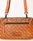 OHLAY WALLET Hand Tooled Genuine Leather women bag western handbag purse