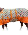 HILASON 1200D Winter Waterproof Horse Turnout Blanket Belly Wrap Floral Motif