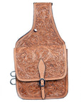 HILASON Western Horse Leather Saddle Bag Heavyduty Traditional Trail Ride Tan