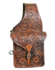 HILASON Western Horse Leather Saddle Bag Heavyduty Traditional Trail Ride Oiled Tan