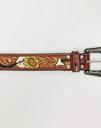 American Darling ADBLF121-L Beautifully Hand Tooled Genuine American Leather Belt Men and Women
