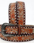 American Darling Beautifully Hand Tooled Genuine American Leather Belt Men and Women