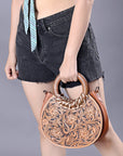 ADBG1227 American Darling Hand Tooled Genuine Leather Women Bag Western Handbag Purse