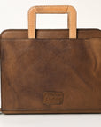 American Darling Briefcase Hand Tooled Genuine Leather Women Bag Western Handbag Purse