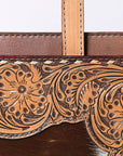 American Darling Briefcase Hand Tooled Genuine Leather Women Bag Western Handbag Purse