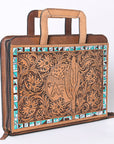 American Darling Briefcase Hand Tooled Genuine Leather Women Bag Western Handbag Purse