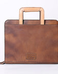 American Darling Briefcase Hand Tooled Genuine Leather Women Bag Western Handbag Purse