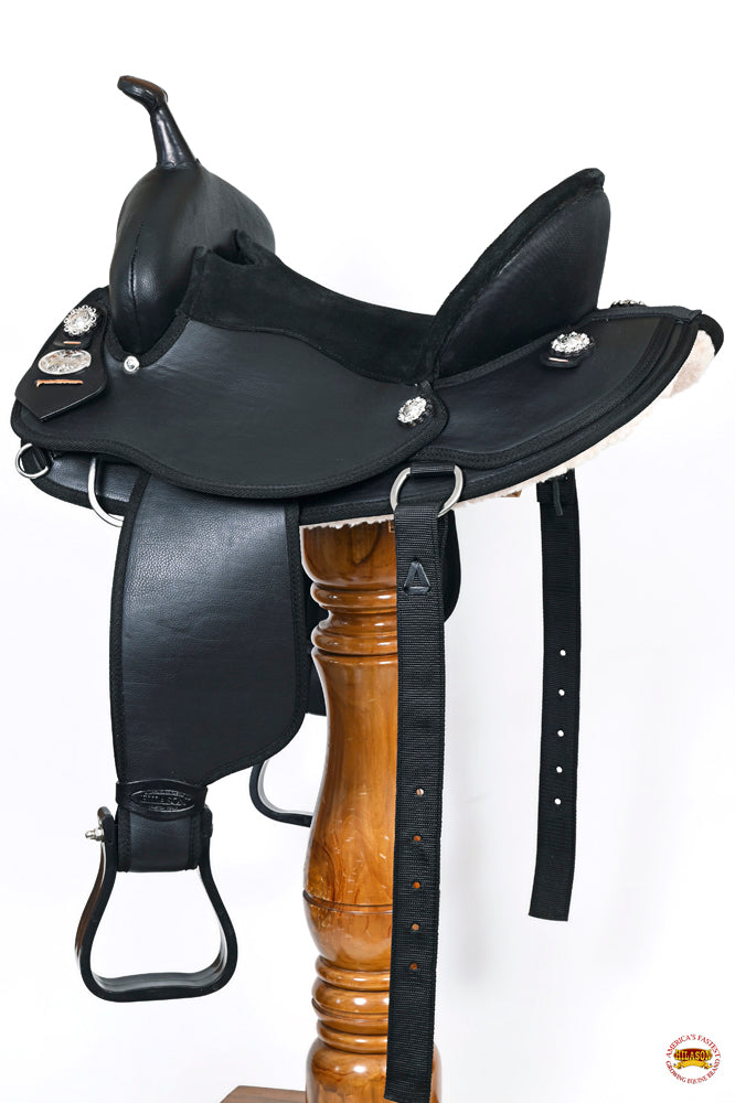 Hilason Horse Trail Pleasure Endurance Synthetic Saddle Black