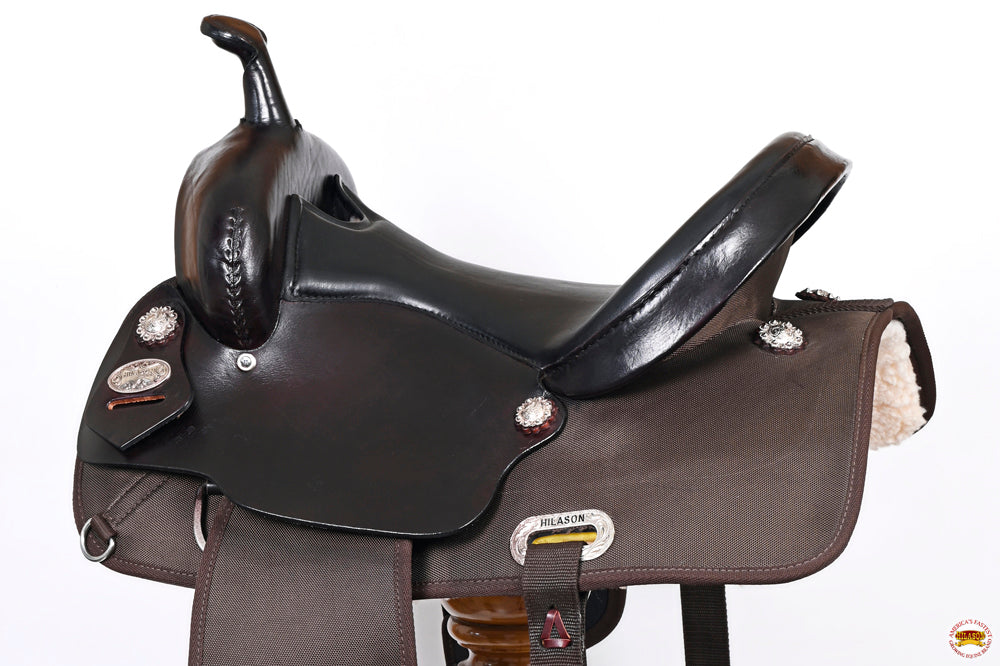 Hilason Horse Trail Pleasure Endurance Synthetic Saddle Brown
