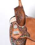 Hilason Western Horse Flex Tree Barrel Trail In American Leather Saddle Brown