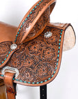 Hilason Western Horse Flex Tree Barrel Trail In American Leather Saddle Brown