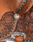Hilason Western Horse Flex Tree Barrel Trail In American Leather Saddle Brown