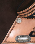 Hilason Western Horse Treeless Trail Barrel American Leather Saddle Tan